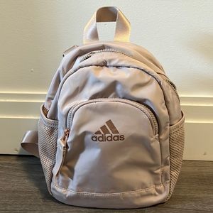 Adidas light pink mini backpack